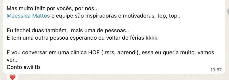 Depoimento real de uma consultora formada pela JV