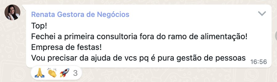 Depoimento real de uma consultora formada pela JV