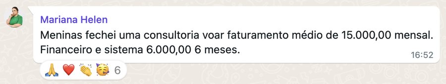 Depoimento real de uma consultora formada pela JV