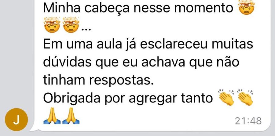 Depoimento real de uma consultora formada pela JV
