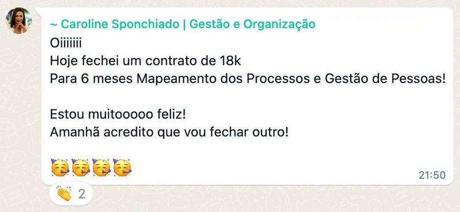 Depoimento real de uma consultora formada pela JV