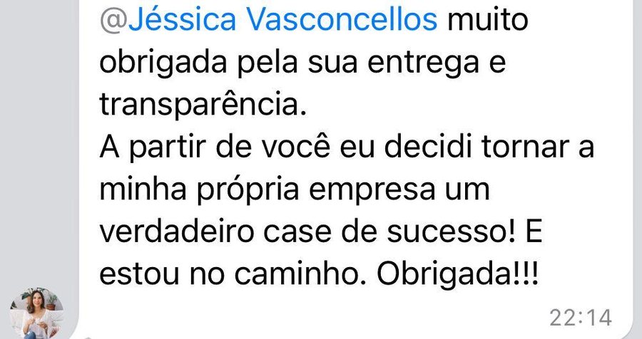 Depoimento real de uma consultora formada pela JV